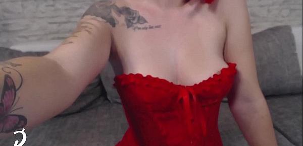  Neues Outfit rote Corsage